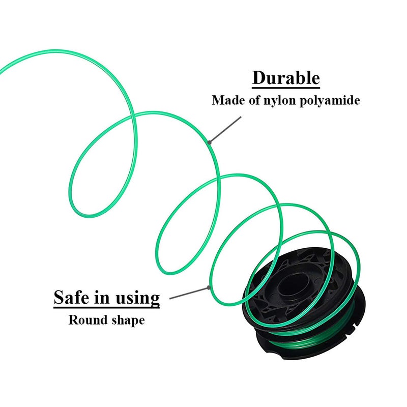 THTEN DF-080 String Trimmer Spools Compatible with Black Decker GH1100 GH1000 GH2000 Electric String Grass Trimmer Lawn Edger DF-080-BKP 30ft 0.080" Dual Auto-Feed Spool 4 Pack - Image 5